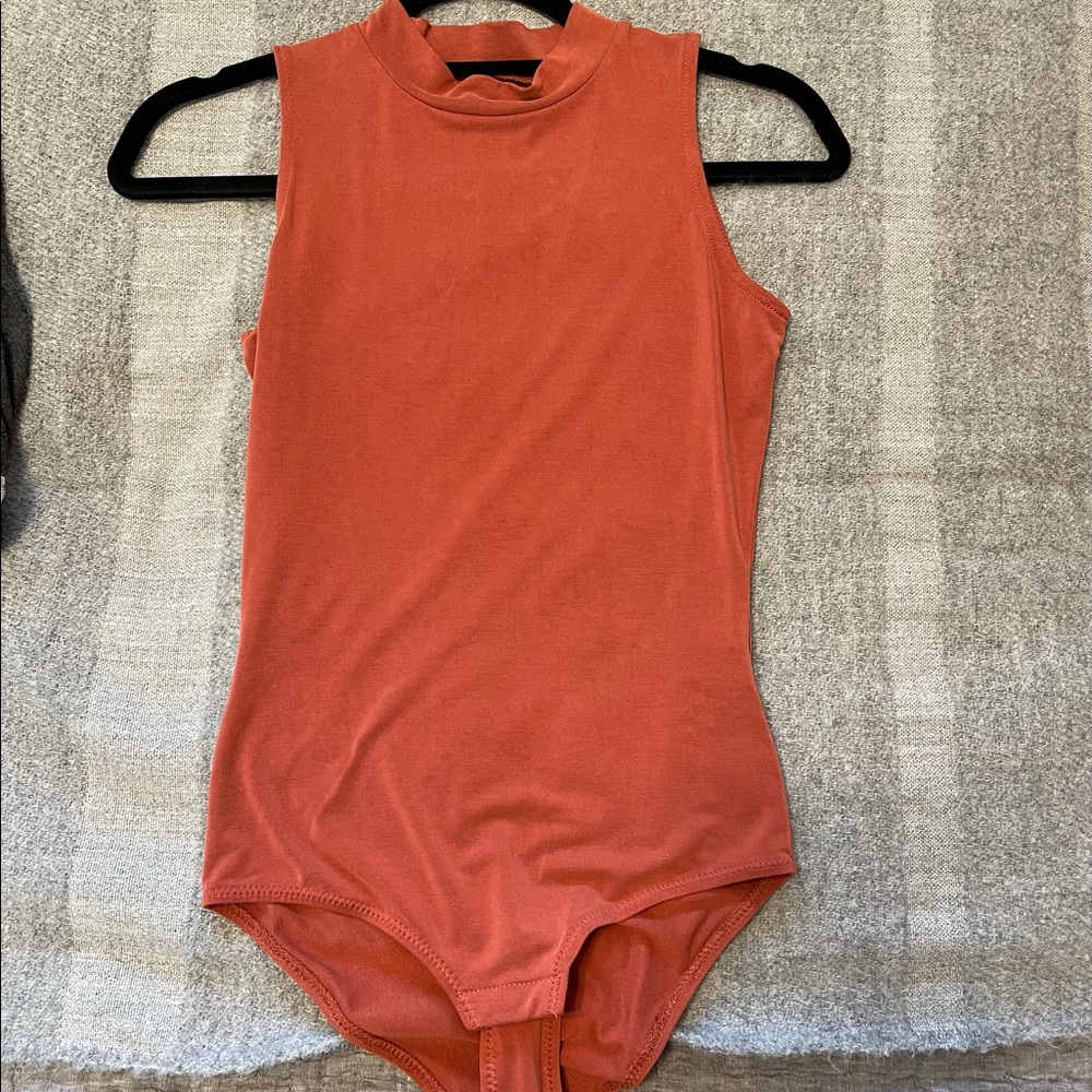 Madewell burnt orange bodysuit